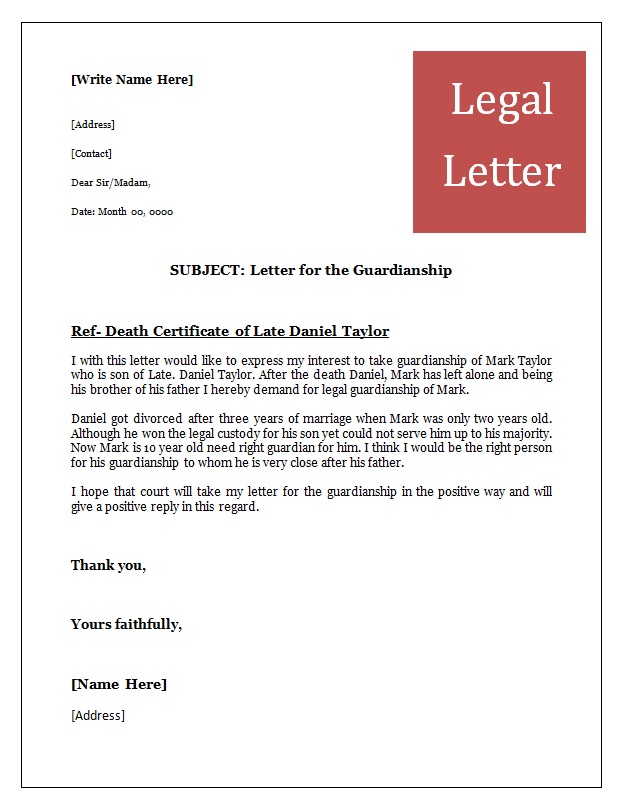 Legal Letter Format