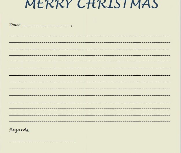 Christmas Letter Templates