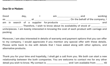 Product-Inquiry-Letter-Template